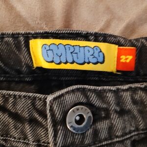 Empyre Kids Black Denim Jeans with Yellow Logo Label